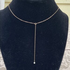 Elegant Gold Lariat Necklace 14/20 Gold Filled